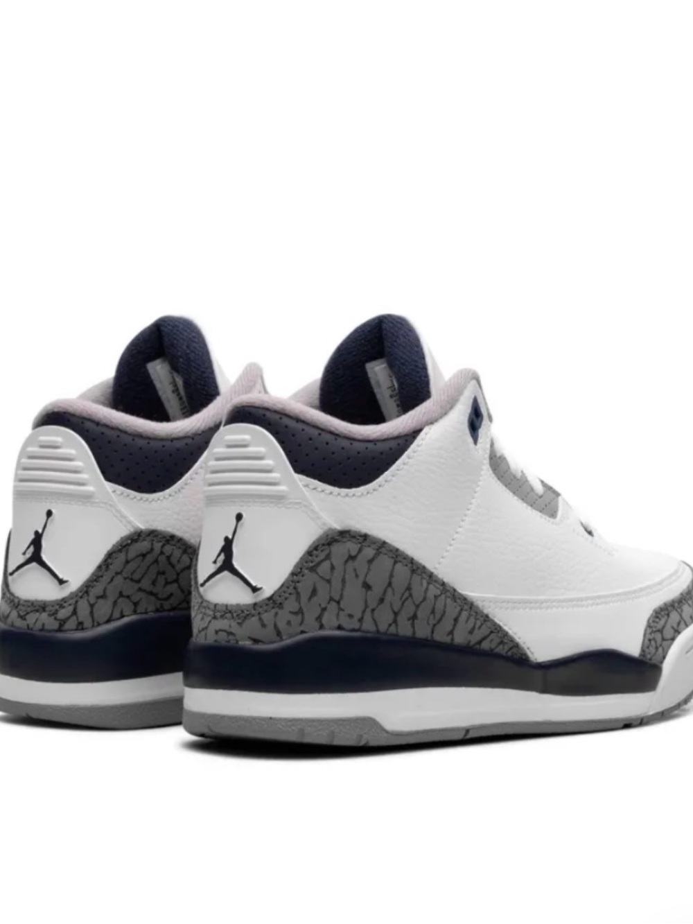 Jordan 3 Retro Midnight Navy- White/Gray/Navy